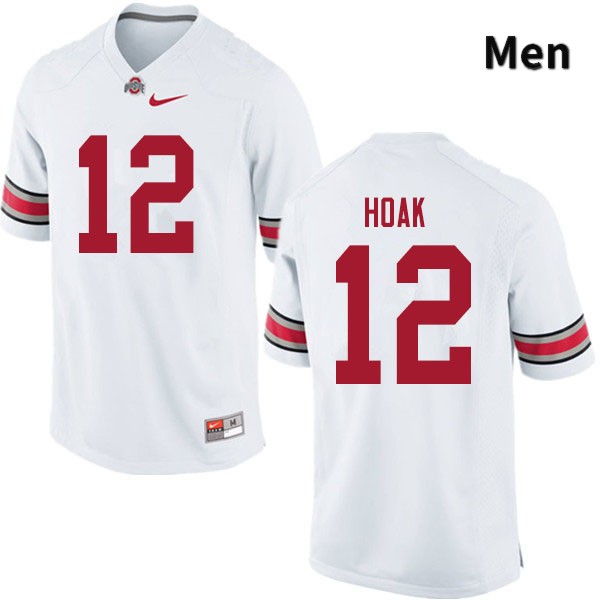 Ohio State Buckeyes Gunnar Hoak Men's #12 White Authentic Stitched College Football Jersey